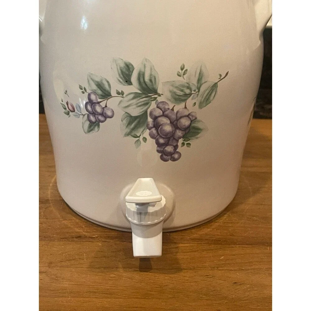 Pfaltzgraff Grapevine Crock Beverage Dispenser with Lid